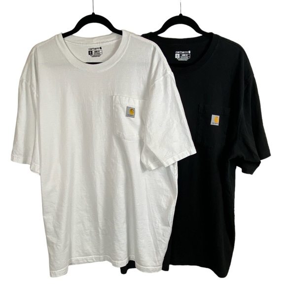 Carhartt Other - Carhartt Men's Pocket Tee Loose Fit XL Tall Set of Two Shirts 1 Black 1 White